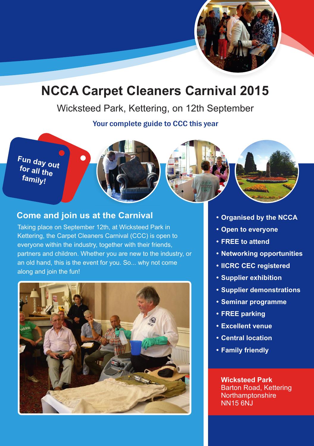 Carpet cleaners carnival 2015 show guide by National Carpet Cleaners
