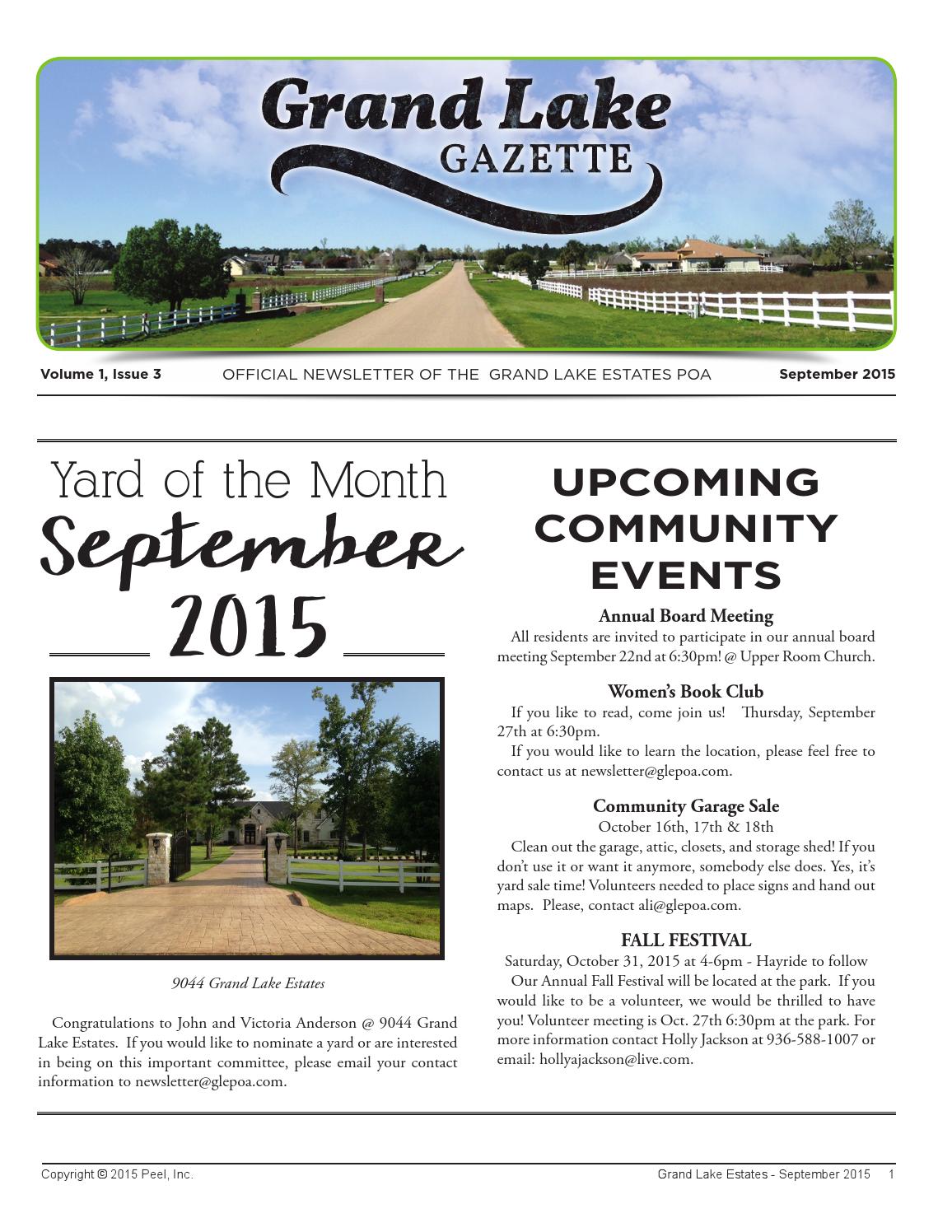 Grand Lake Estates September 2015 by Peel, Inc. Issuu