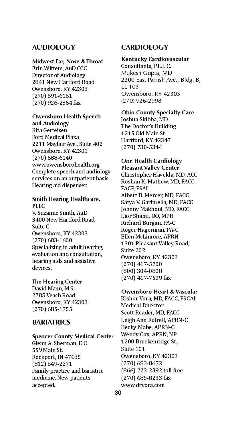 Healthcare Directory By Messenger Inquirer Issuu