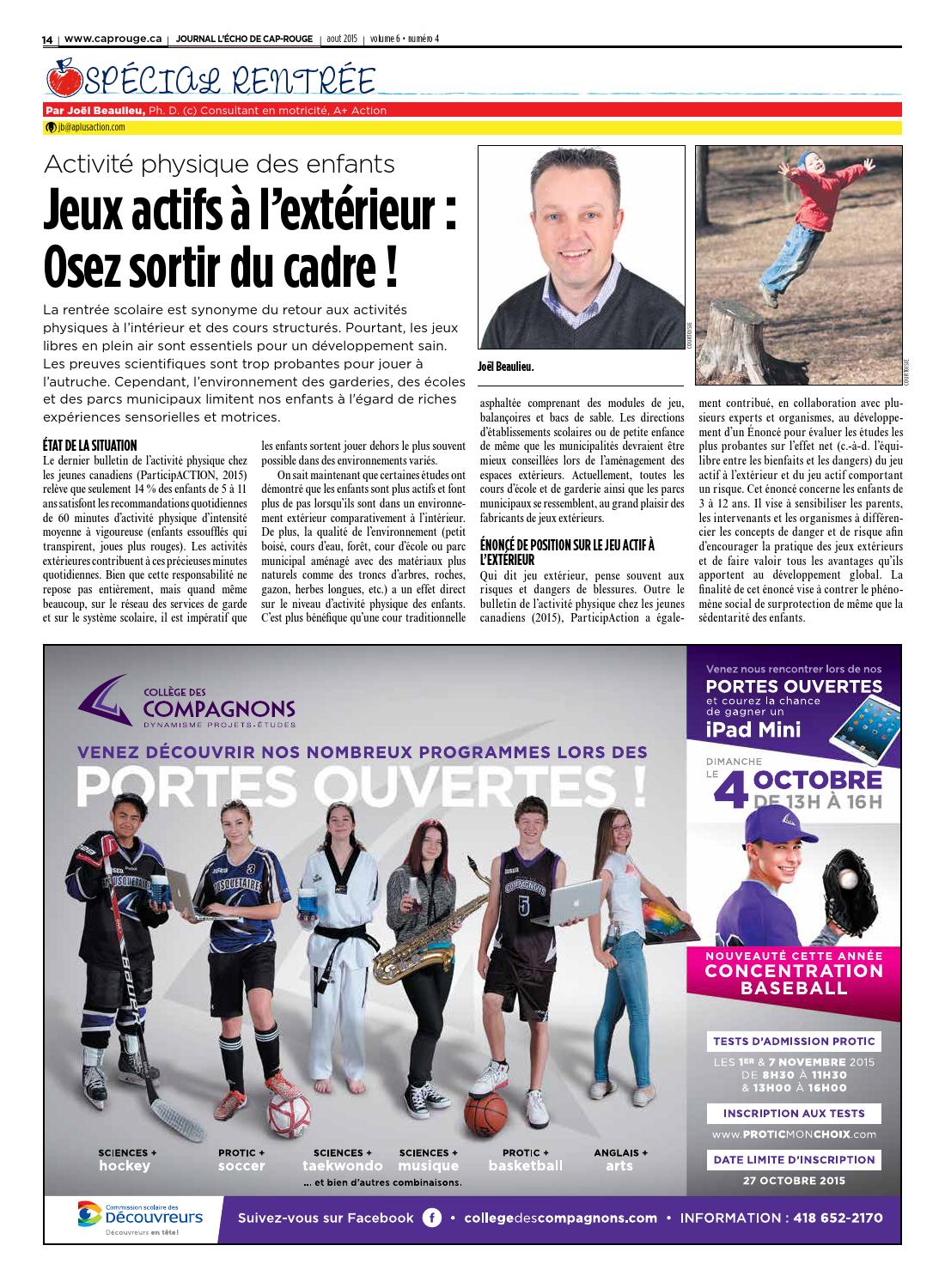 L’Écho de CapRouge • Aout 2015 • Vol. 6 • No 4 by Prime Marketing Issuu