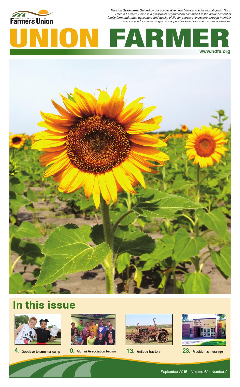 September 2015 Union Farmer by North Dakota Farmers Union Issuu