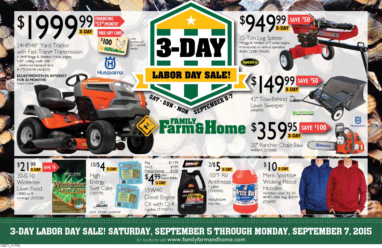 Family Farm & Home SET1 Ad (Effective August 29 September 7, 2015) by