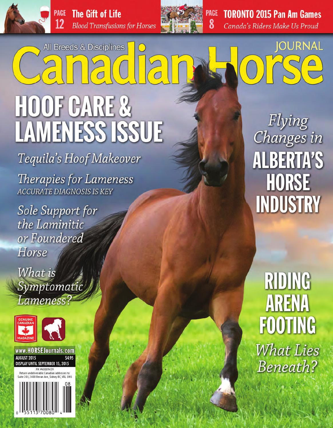 Canadian Horse Journal SAMPLE Aug 2015 by Horse Community Journals