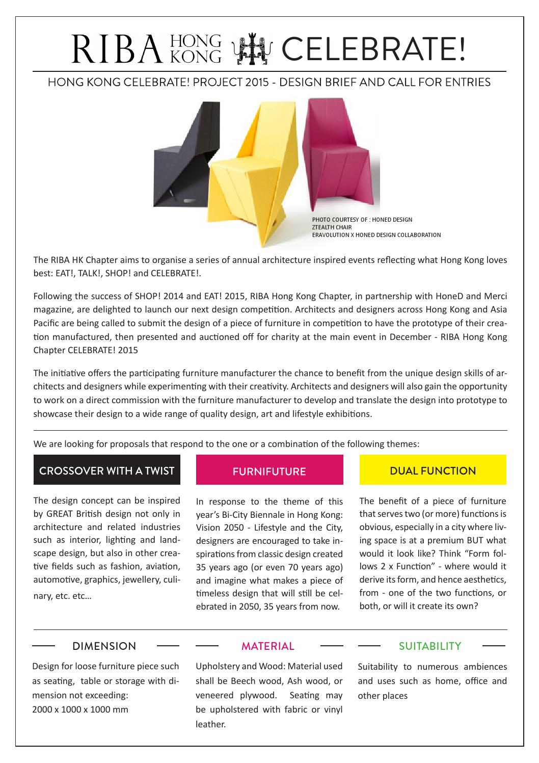 2015 0830 Furniture Design Competition Final by Merci Magazine Issuu