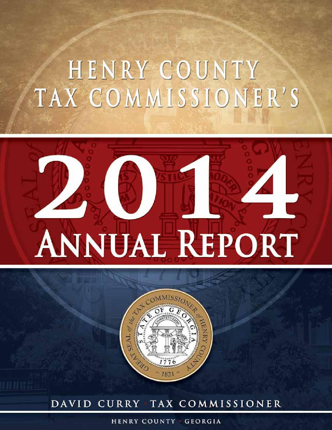 Henry County Tax Commissioner Annual Report 2014 by Henry County Government Issuu