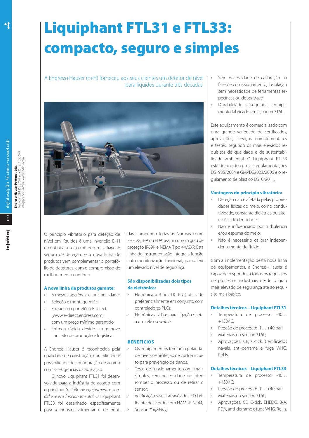 Liquiphant FTL31 e FTL33 compacto, seguro e simples by cie Issuu