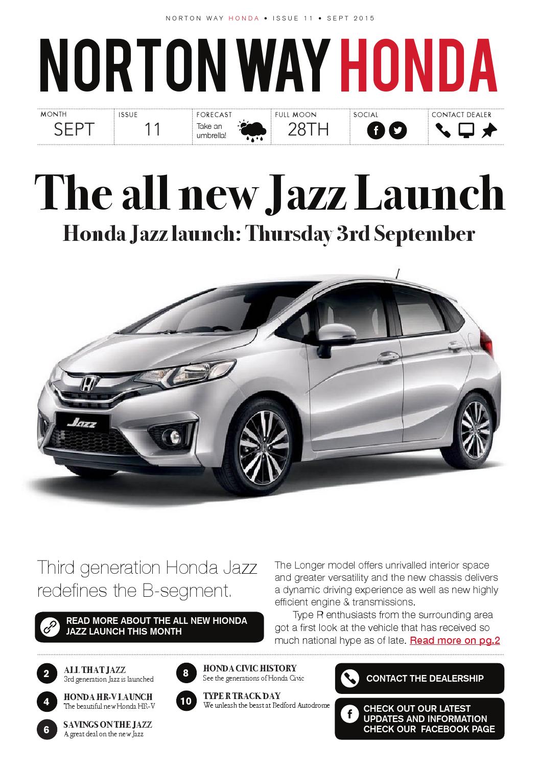 Norton Way Honda Newsletter September 2015 by Norton Way Issuu