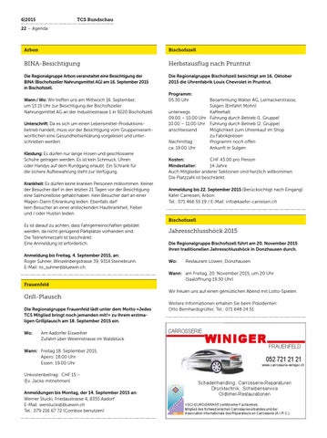 Tcs rundschau 6 2015 web by TCS Sektion Thurgau - Issuu