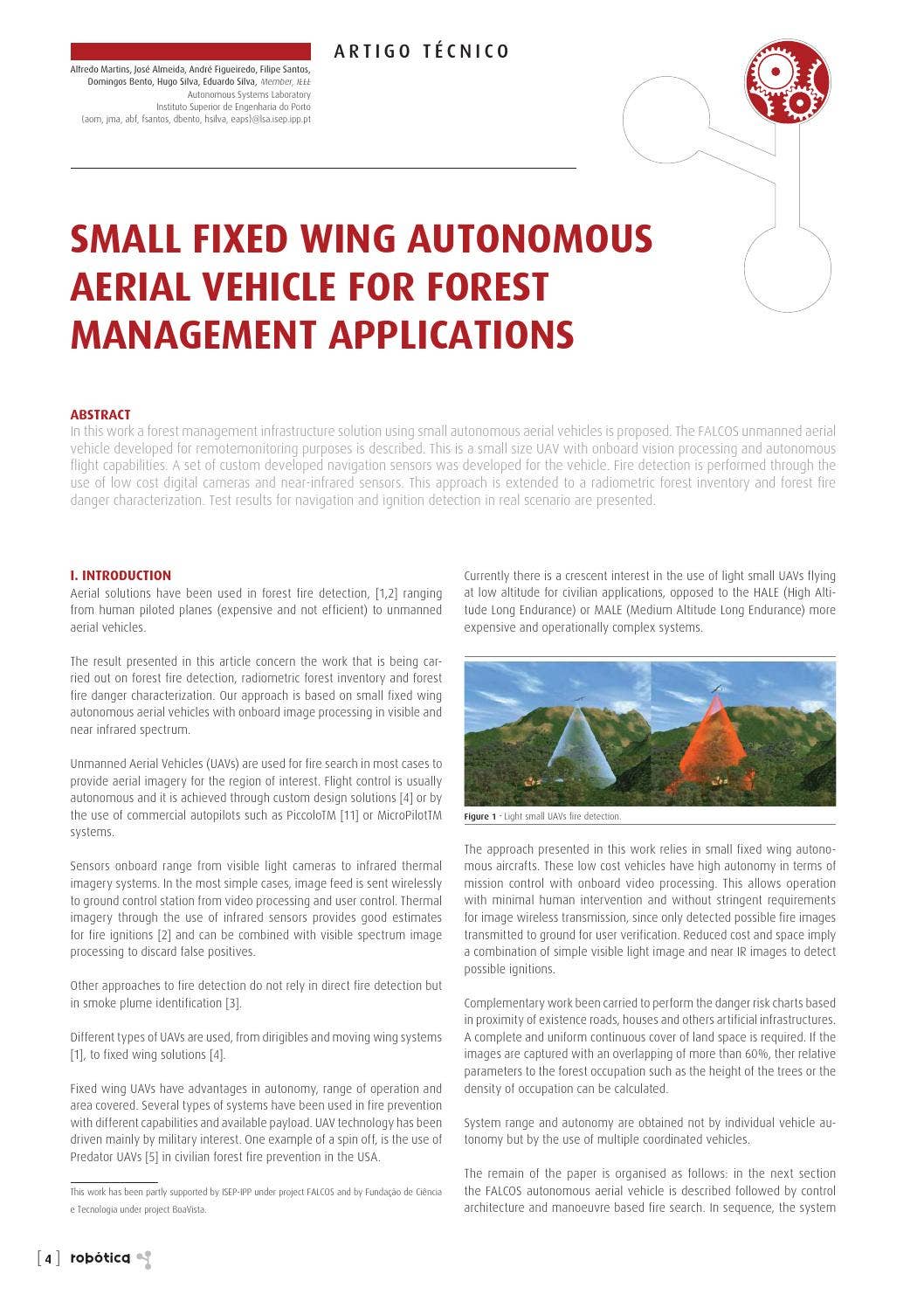 Small fixed wing autonomous aerial vehicle for forest management ...