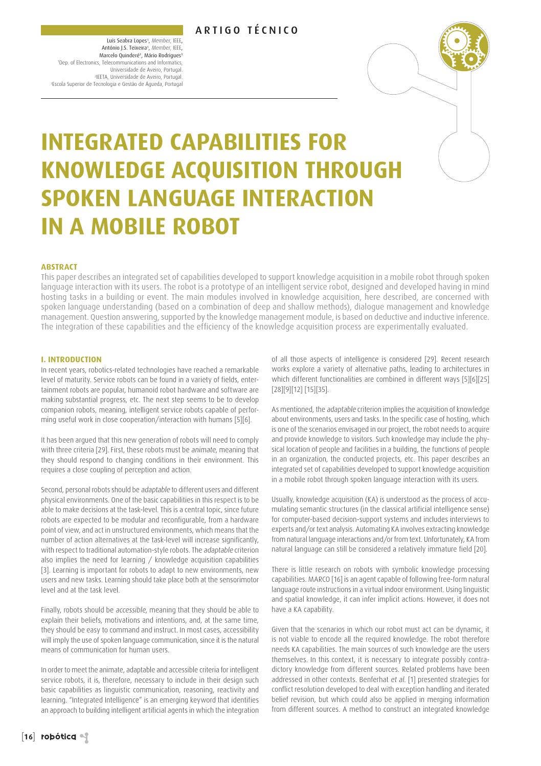 Integrated capabilities for knowledge acquiition through spoken ...