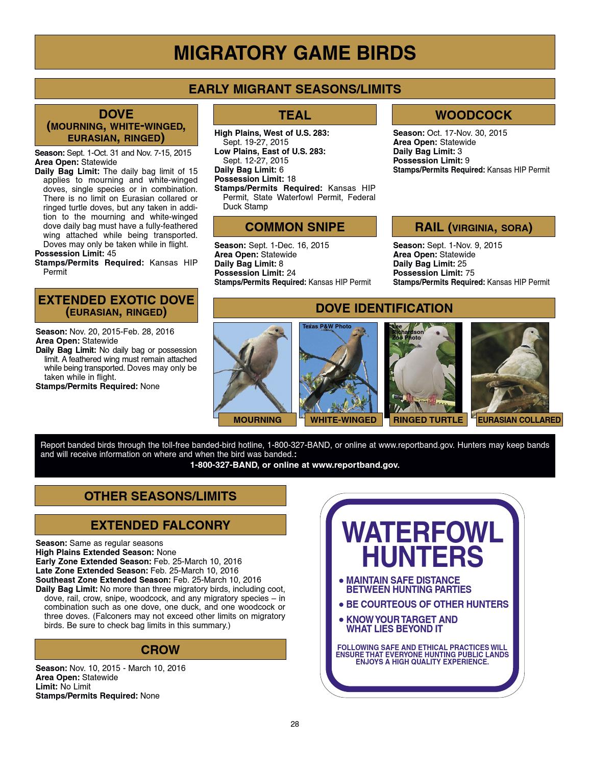 2015 Kansas Hunting Regulations Summary by Kansas Department of