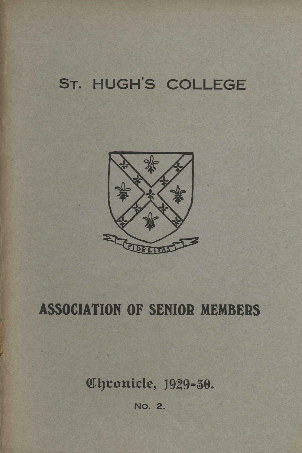 St Hugh's College, Oxford Chronicle 19291930 by St Hugh's College