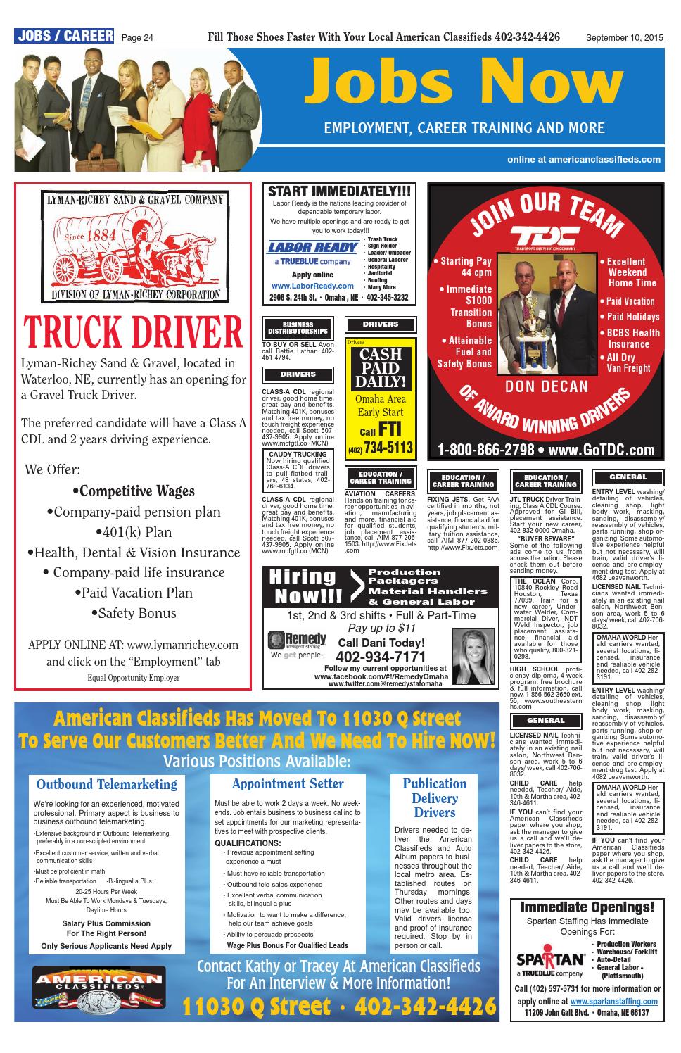 Employment by American Classifieds Omaha Issuu