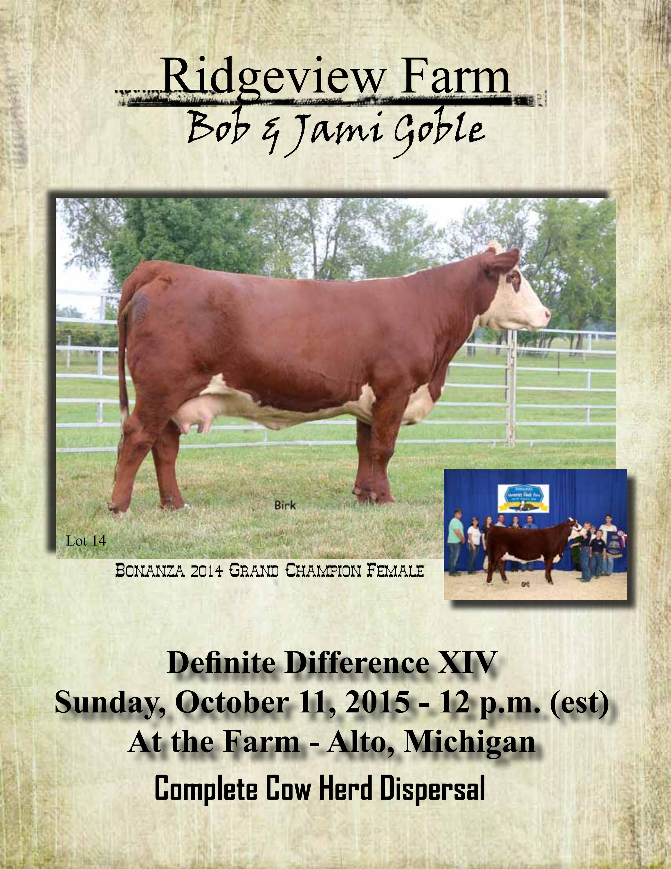 Ridgeview Farms Definite Difference XIV by Cattle In Motion, LLC Issuu