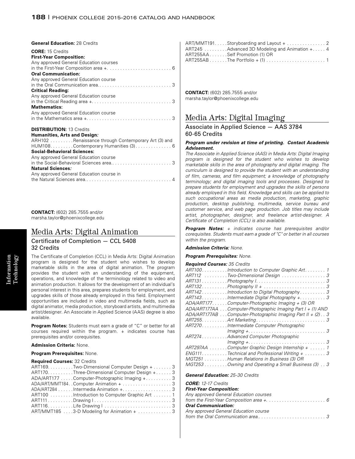 201516 Phoenix College Catalog & Handbook by Phoenix College Issuu
