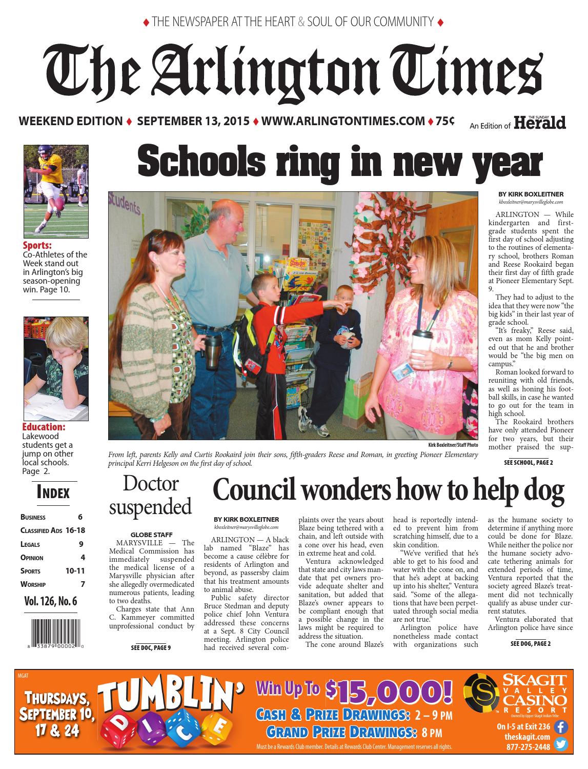 Arlington Times, September 12, 2015 by Sound Publishing Issuu