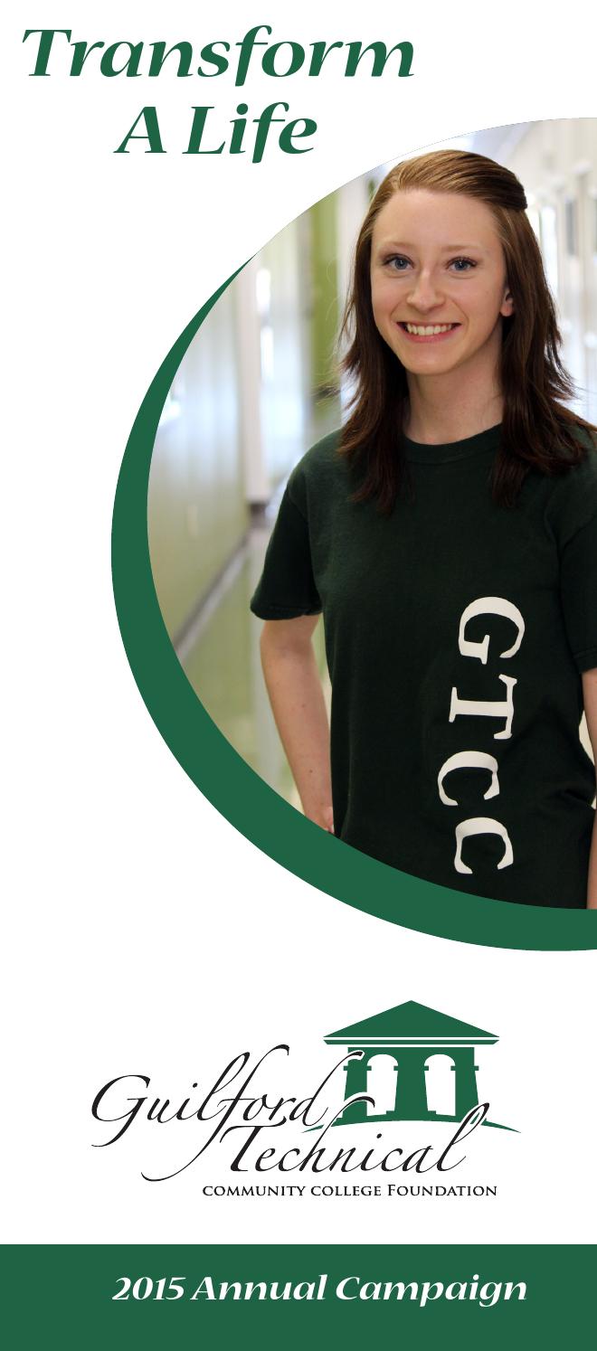 GTCC Foundation 2015 Annual Campaign Brochure by Guilford Technical