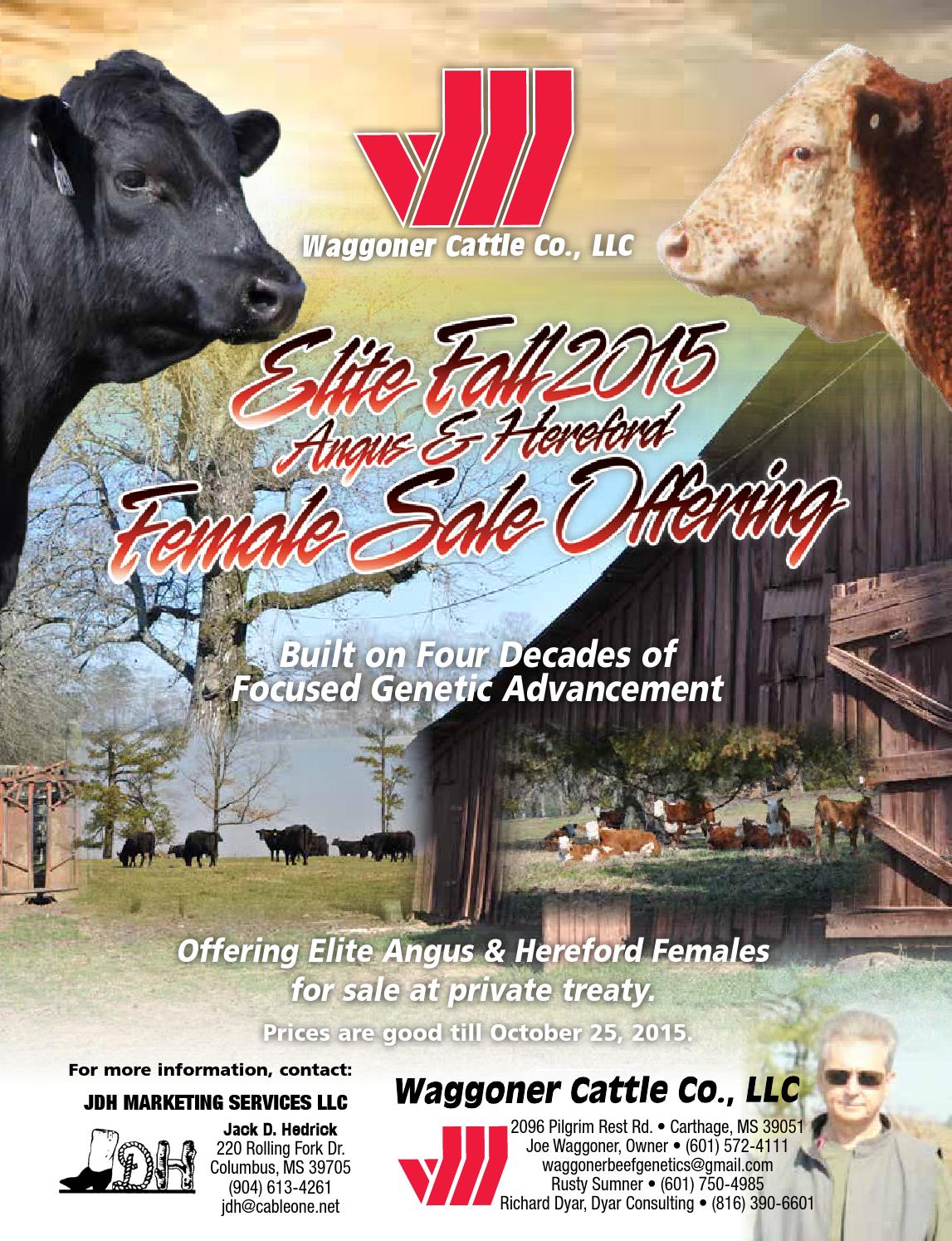 Waggoner Cattle Co. LLC Sale by American Hereford Association Issuu