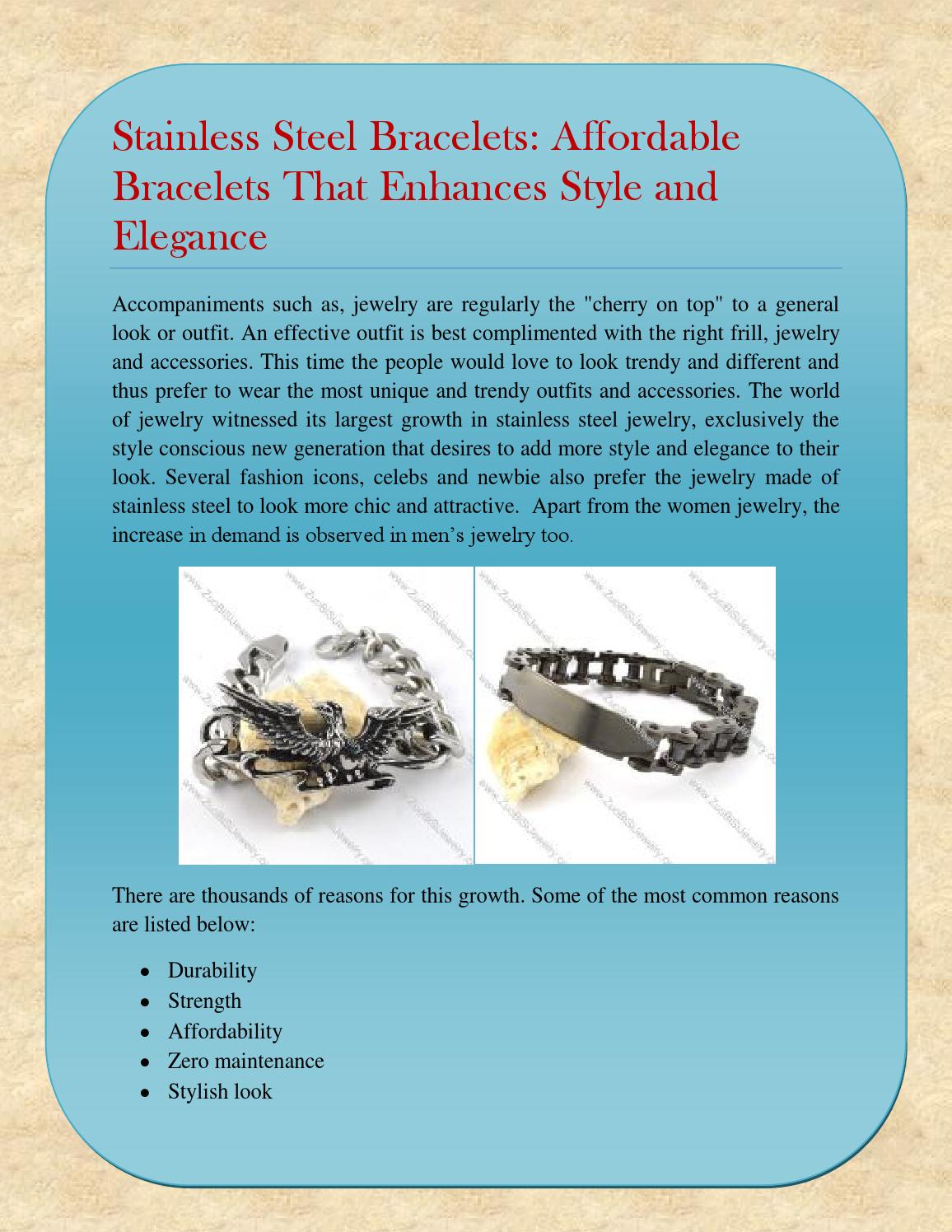 Stainless steel bracelets affordable bracelets that enhances style and ...