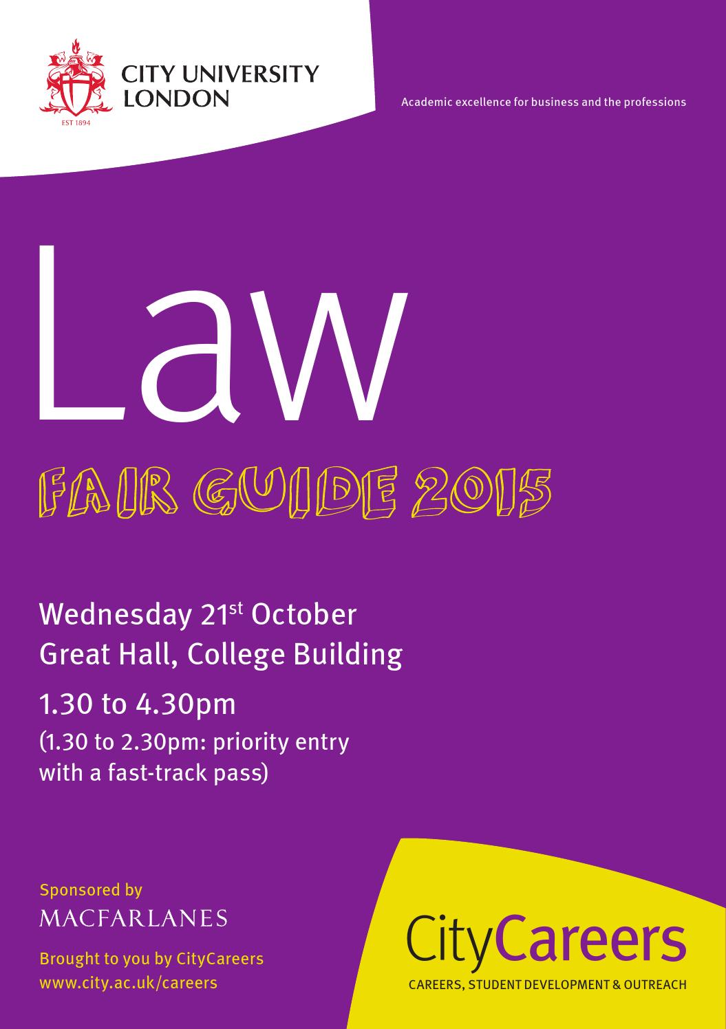 City Law 2015 Careers Fair Guide by City, University of London Issuu