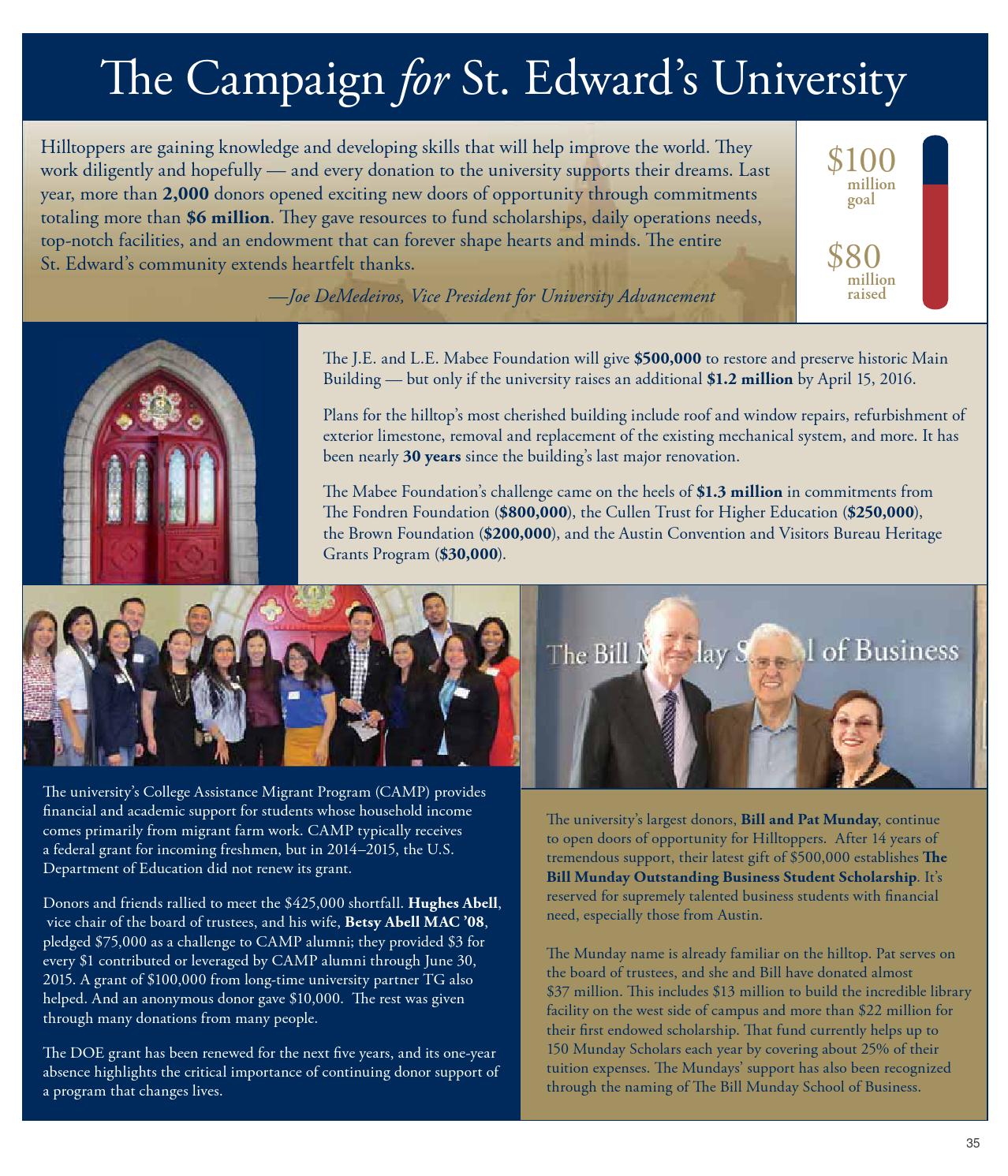 St. Edward's University Magazine Fall 2015 by St. Edward's University