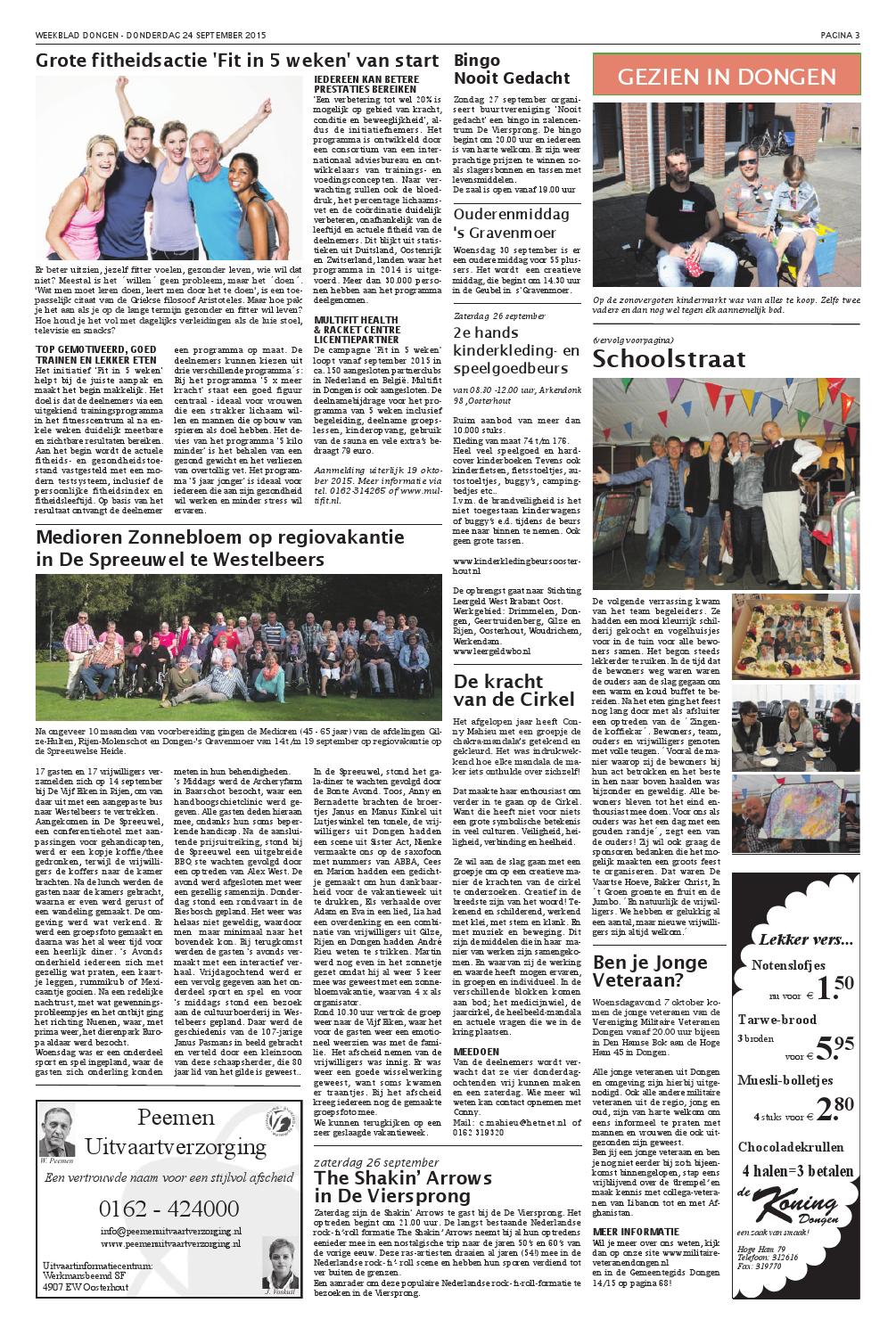 Weekblad Dongen 24092015 by Uitgeverij Em de Jong Issuu