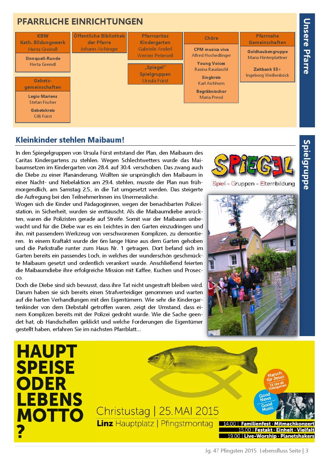 Lebensfluss Pfingsten 2015 By Pfarre Mauthausen Issuu