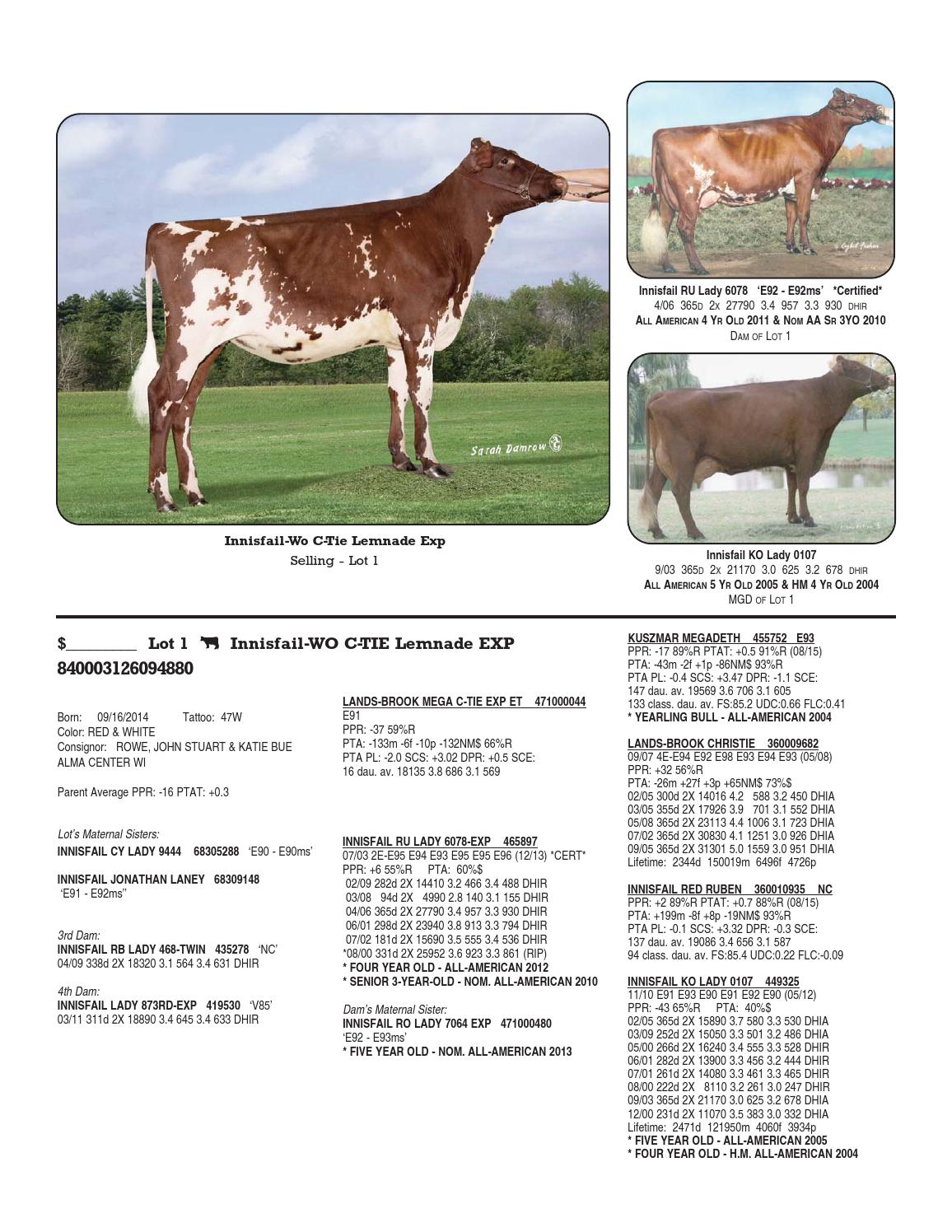 World Premier Milking Shorthorn Sale Catalog 15 By Cowsmopolitan Issuu