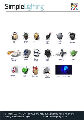 Starwars × Marvel 3D Wall 灯具 By Simple 灯饰 第 2 页