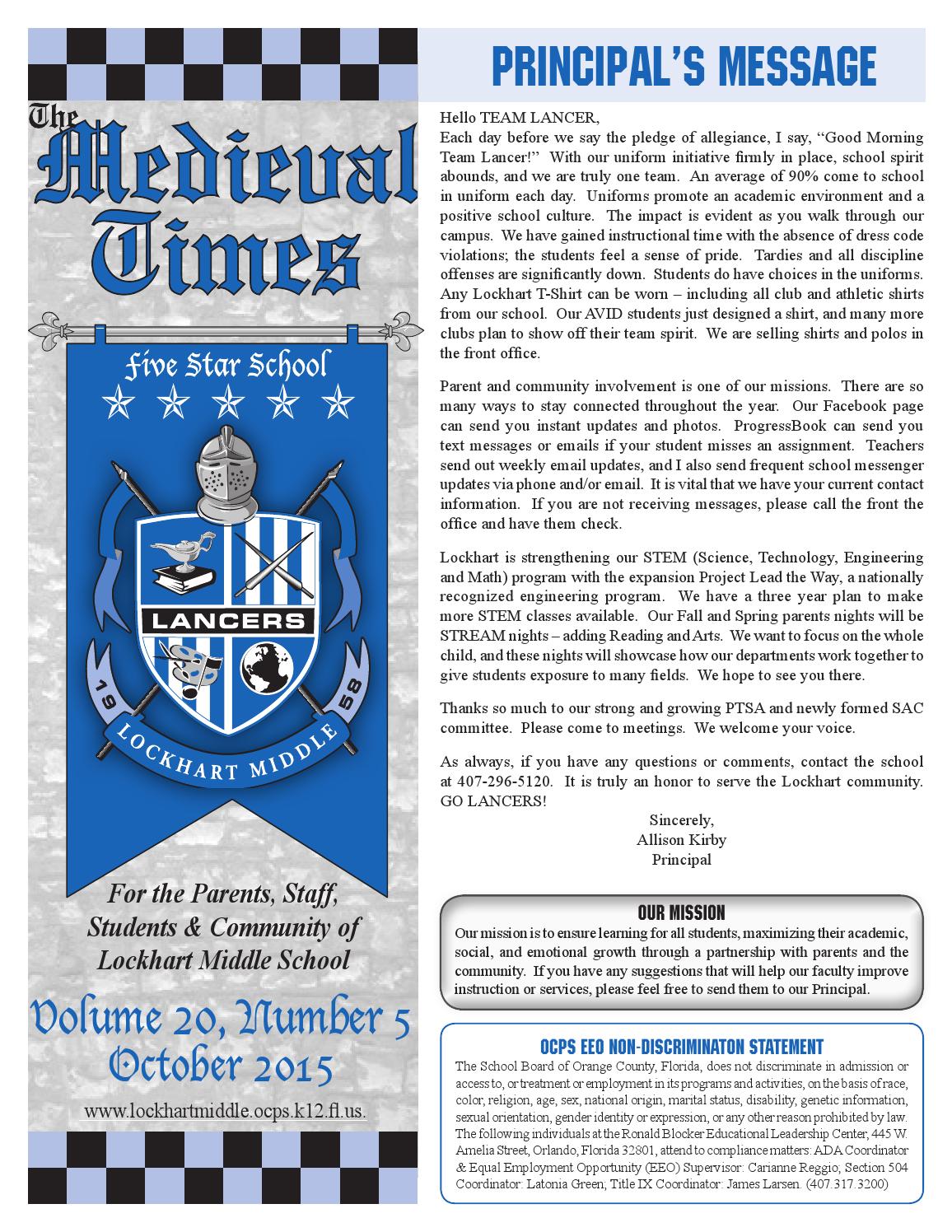 Lockhart Middle School Newsletter by Academy Publishing, Inc. - Issuu