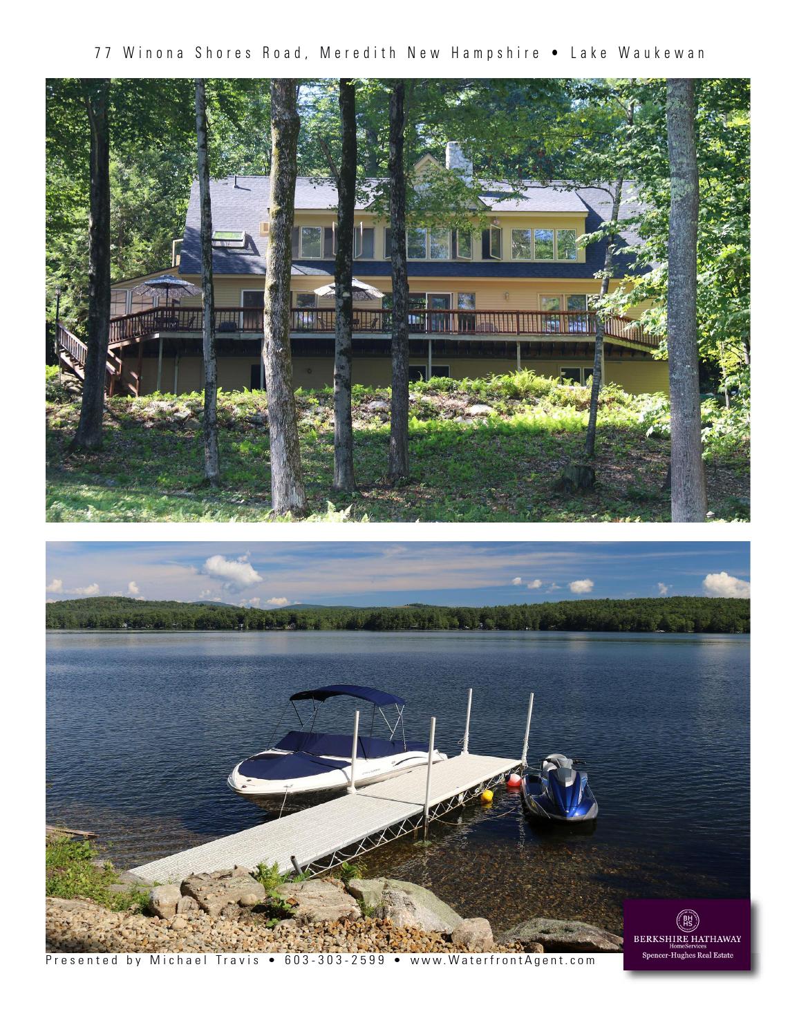 77 Winona Shore Rd, Meredith NH, on Lake Waukewan by New Hampshire's