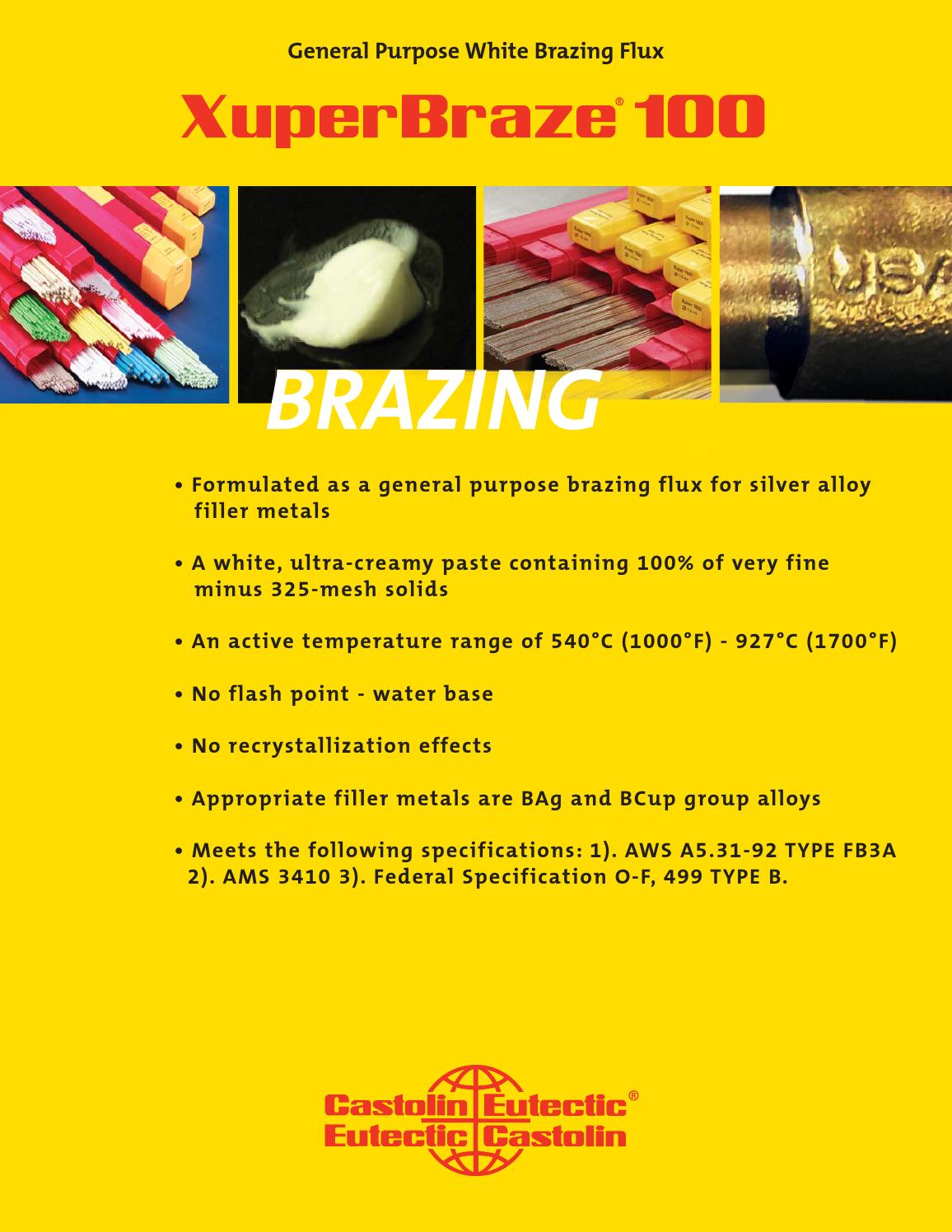 Xuperbraze 100 by Castolin Eutectic - Issuu