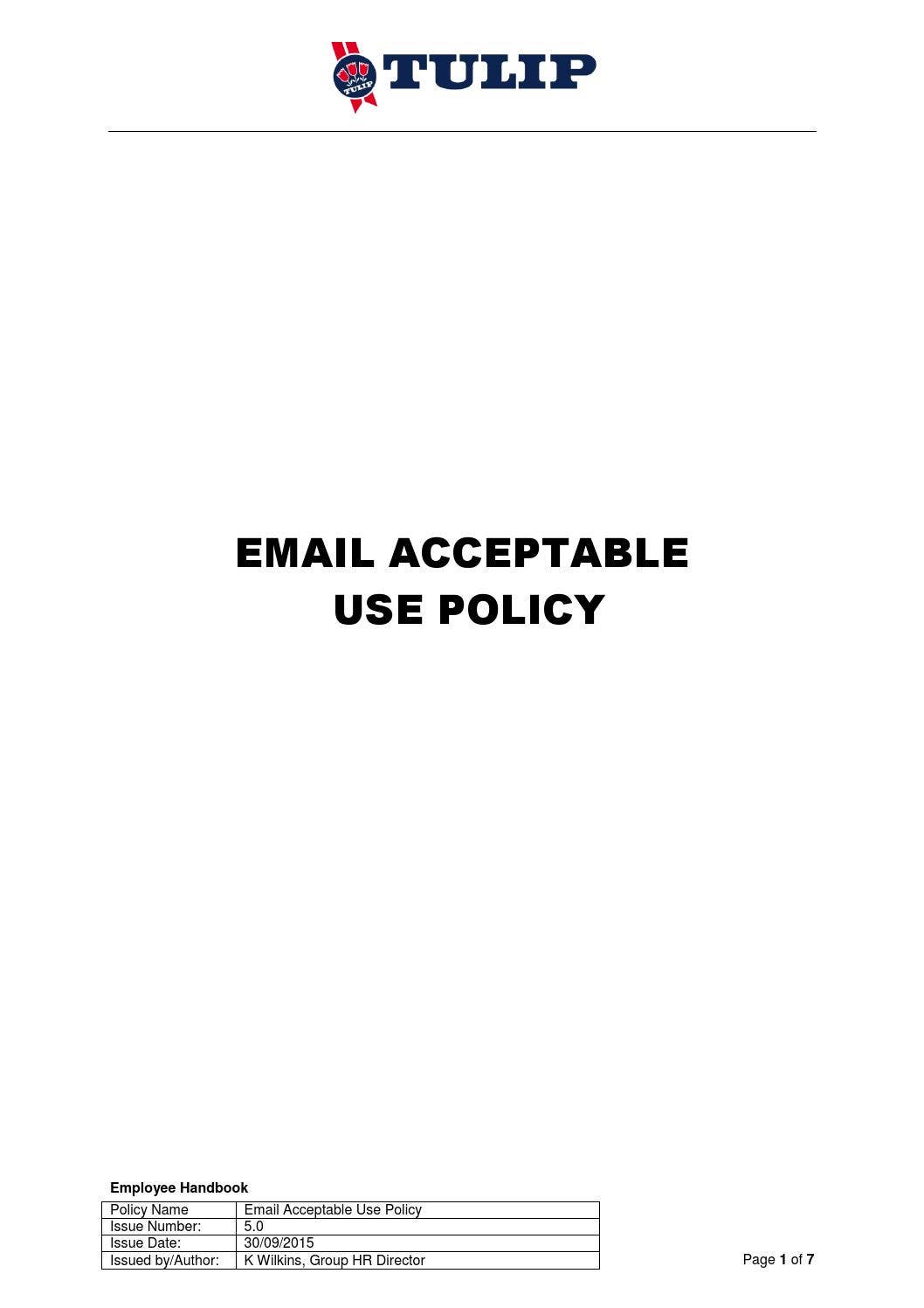 Email acceptable use policy by Pilgrims Europe - Issuu