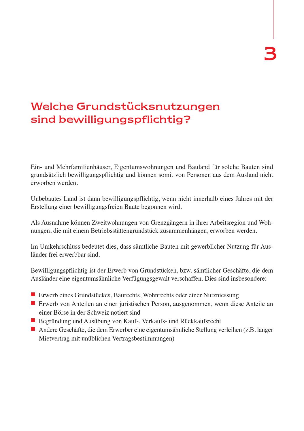 Lex Koller - Erwerb von Grundstücken und Wohneigentum in der Schweiz durch Ausländer by Engel ...