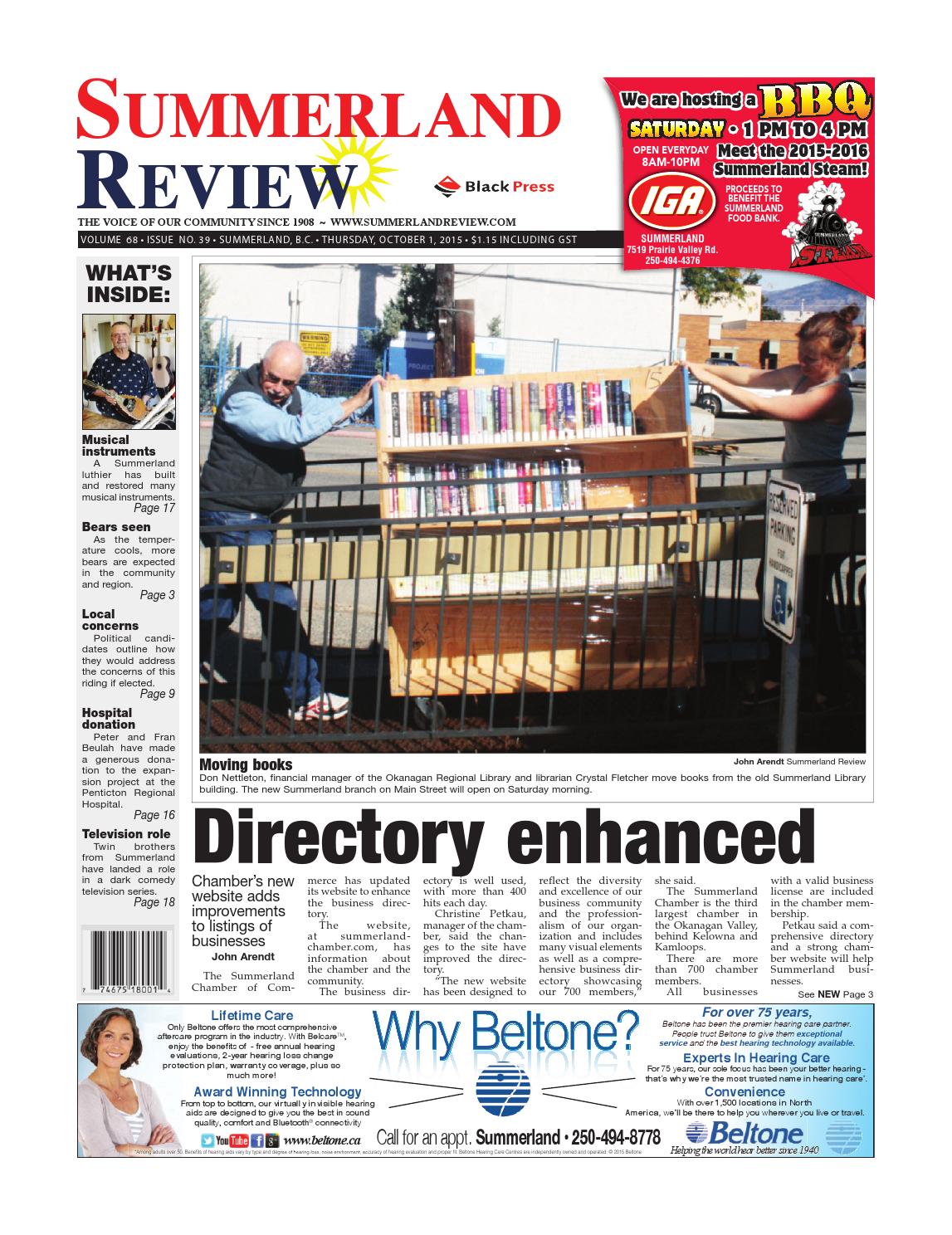 Summerland Review, October 01, 2015 by Black Press Media Group Issuu