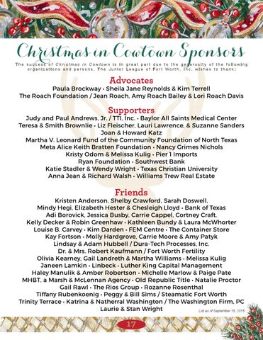2015 Jlfw Christmas In Cowtown By Junior League Of Fort Worth Issuu