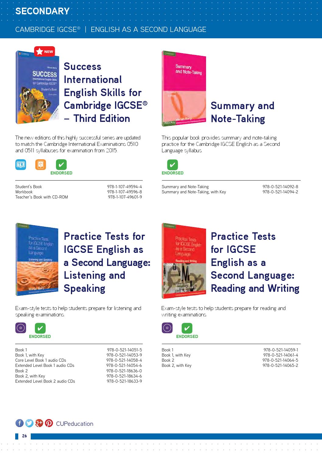 Cambridge International Examinations Catalogue 2016 by Cambridge