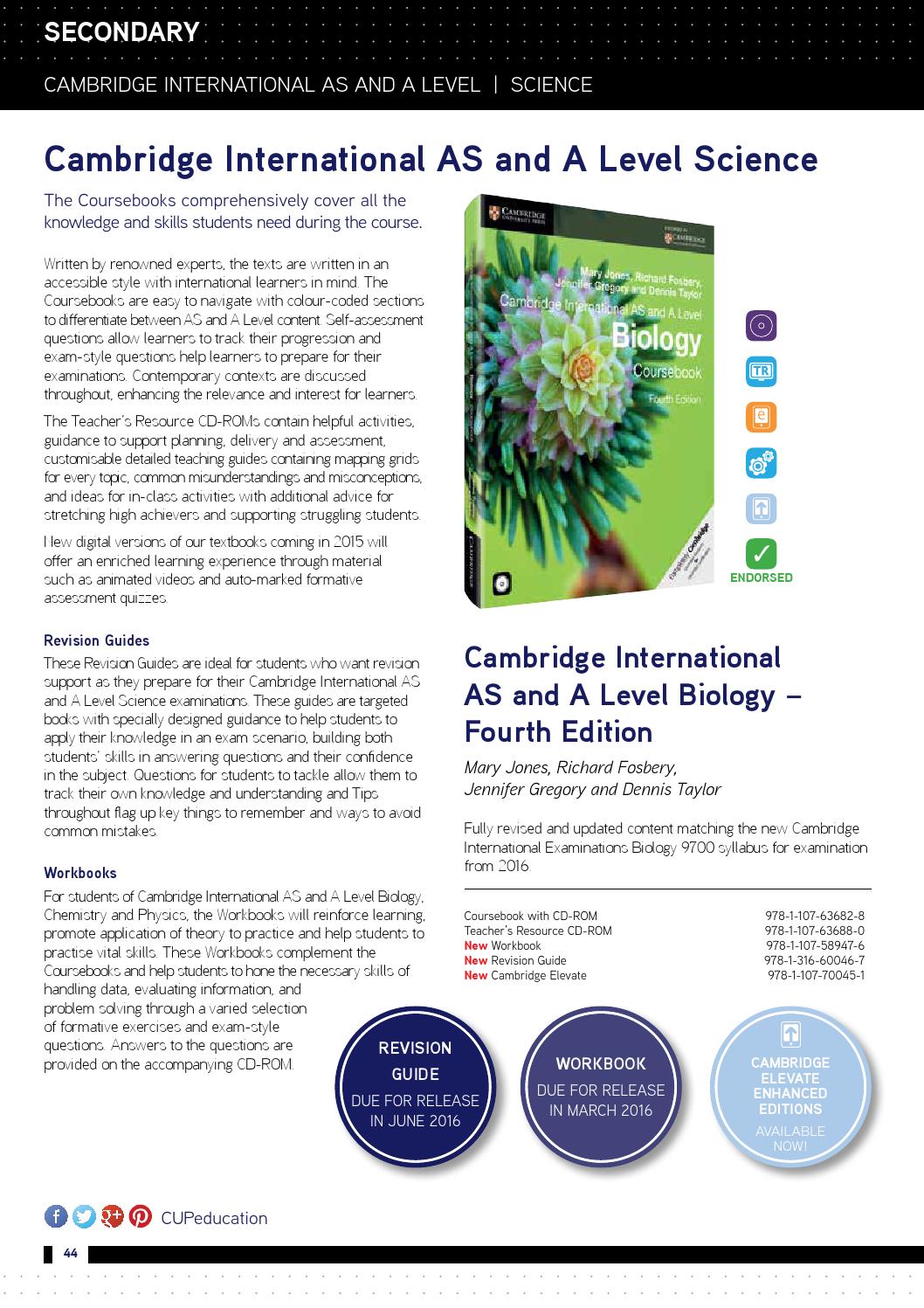 Cambridge International Examinations Catalogue 2016 by Cambridge