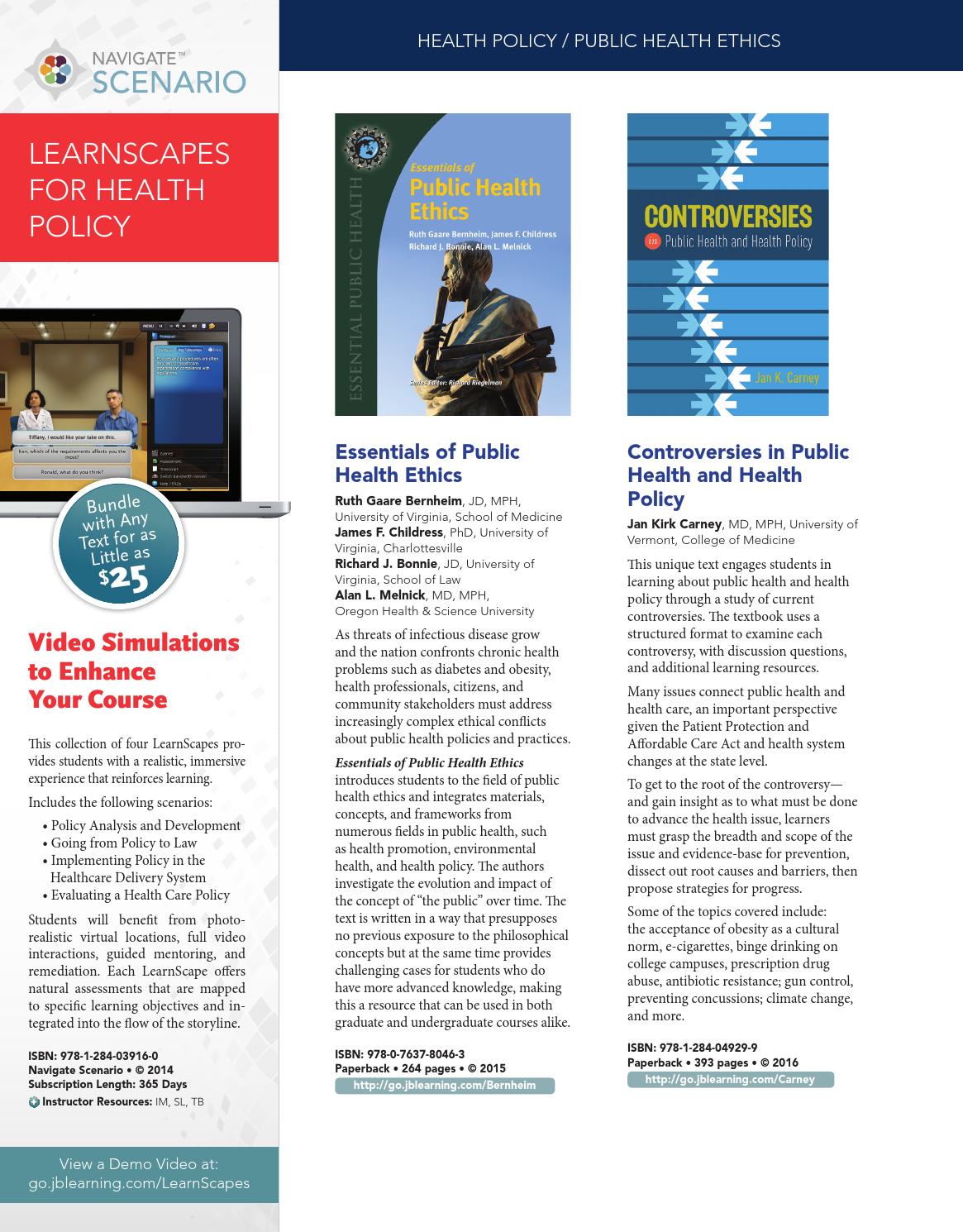 2016 Public Health & Health Administration Catalog by Jones & Bartlett