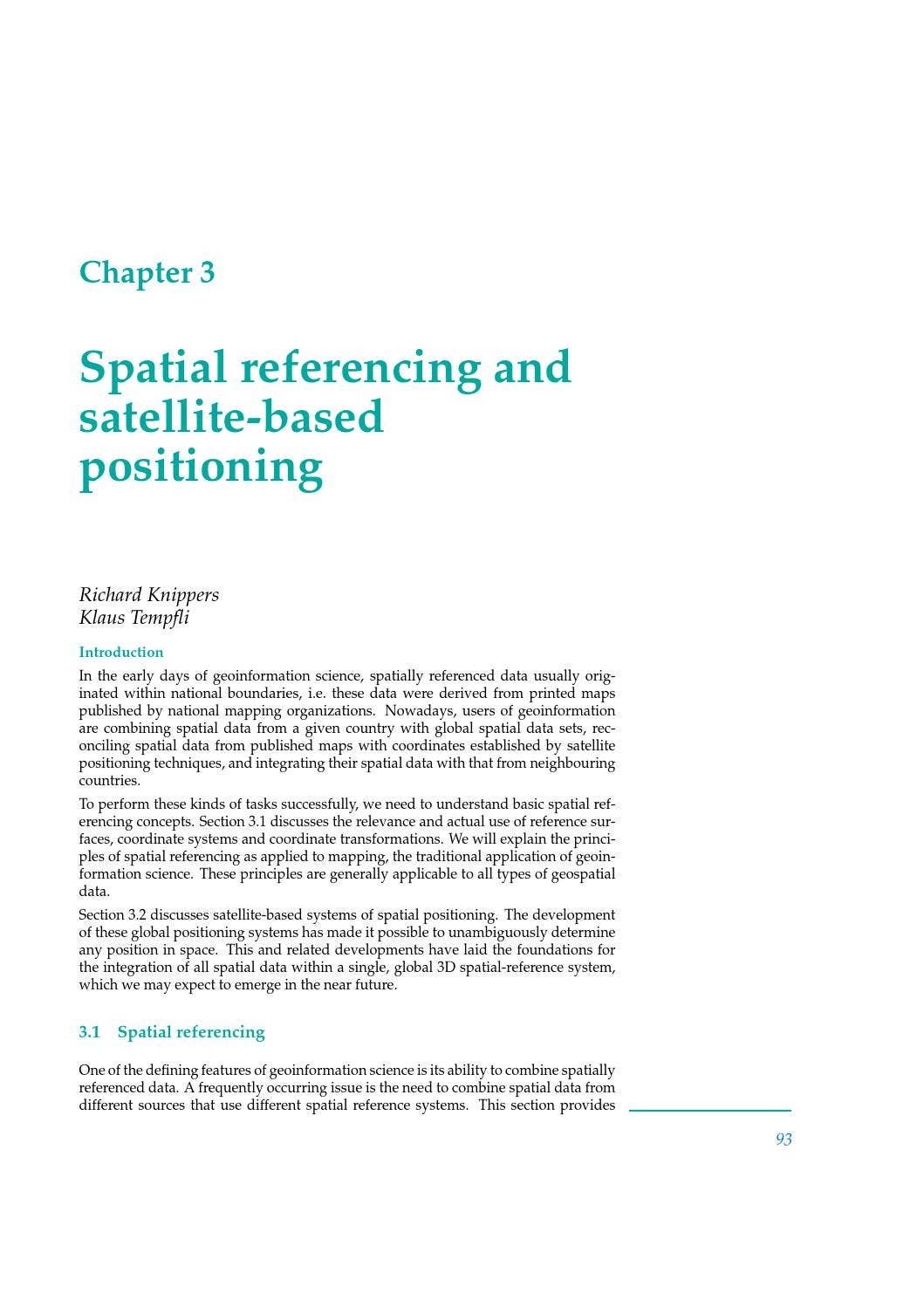 Spatial Referencing ITC Corebook 2013 - Chapter 03 - Spatial referencing by Faculty of Geo ...
