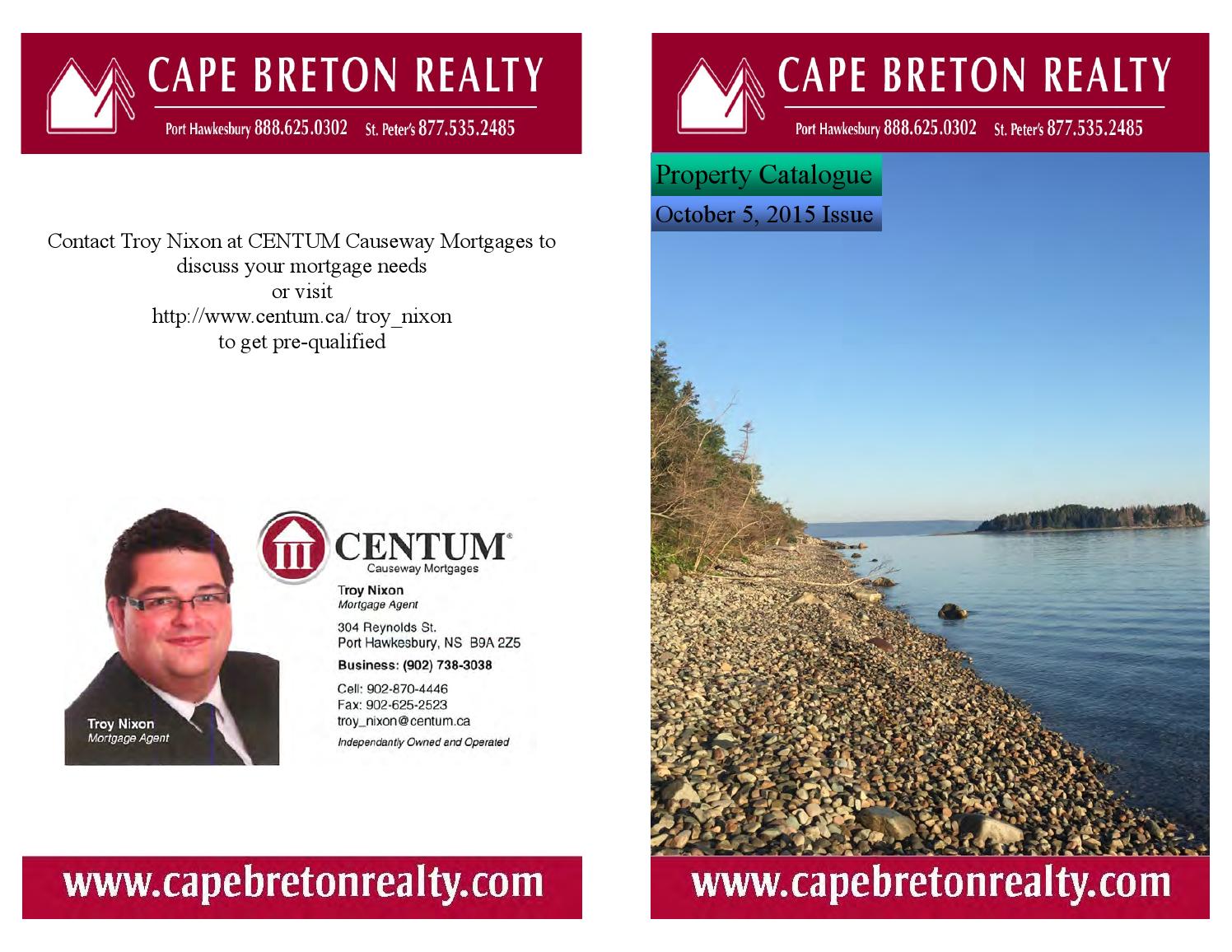 Cape Breton Realty Catalogue October 5, 2015 by Cape Breton Realty Issuu