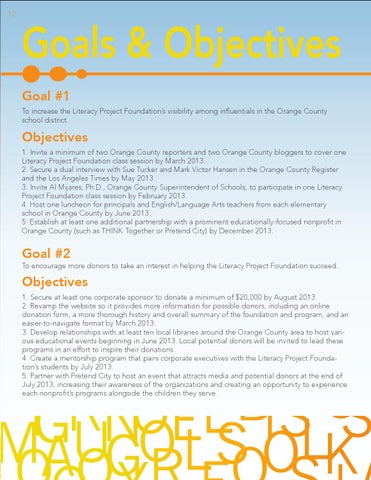 Literacy 工程 Foundation - Public Relations Campaign 第 12 页
