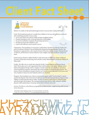 Literacy 工程 Foundation - Public Relations Campaign 第 5 页