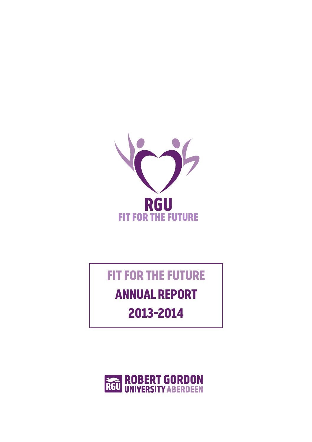 RGU Fit for the Future annual report 2014/15 by The Robert Gordon ...