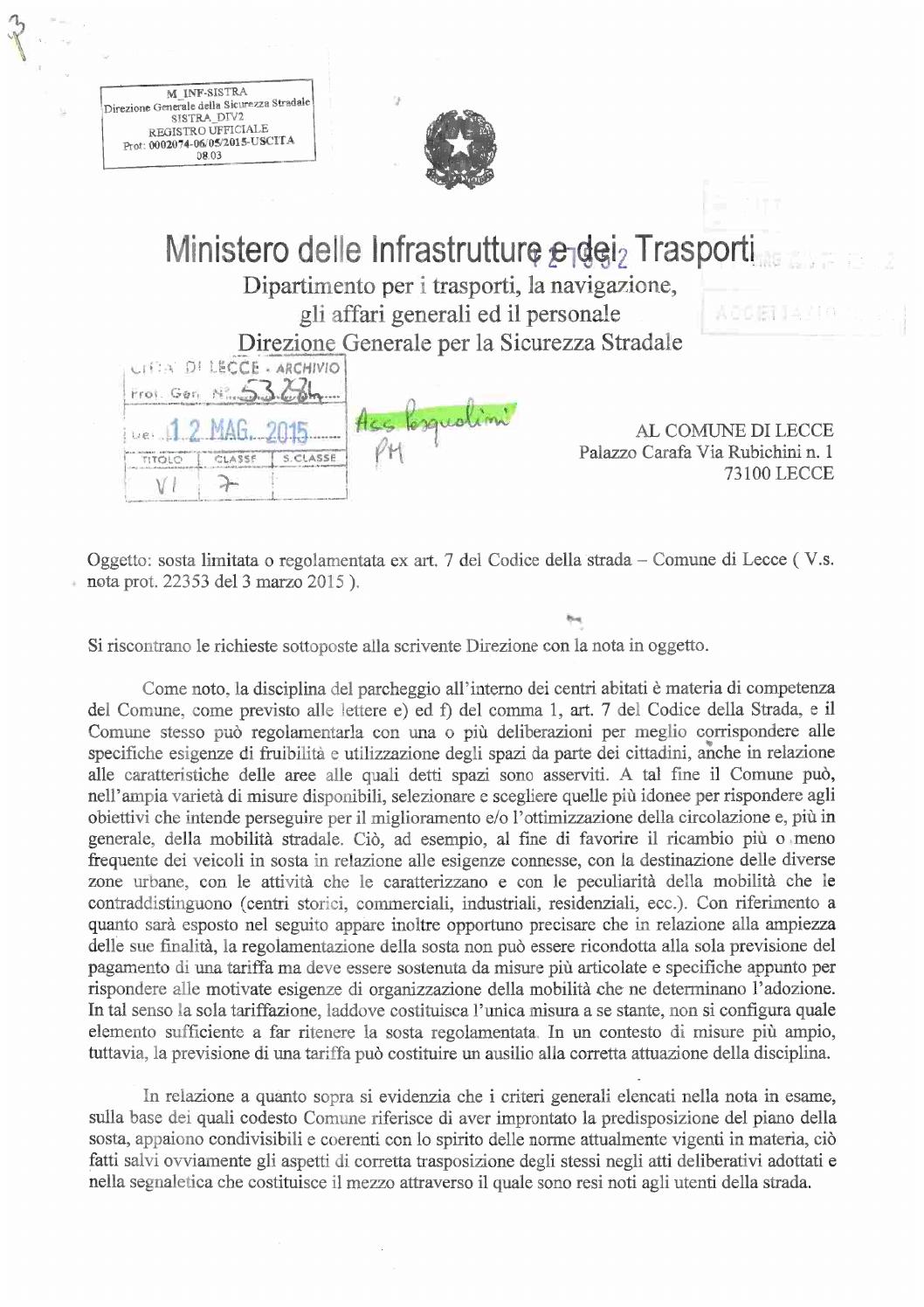 Ministero dei trasporti nota n 53284 2015 by Gli sfogliabili di LPD Issuu