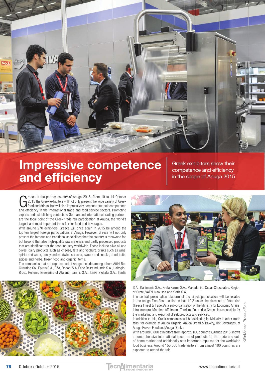Tecnalimentaria food industry ottobre october 2015 by TecnAlimentaria