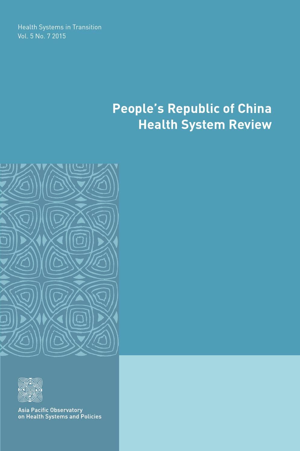 People's Republic of China Health Systems Review by Alexander Pascual ...