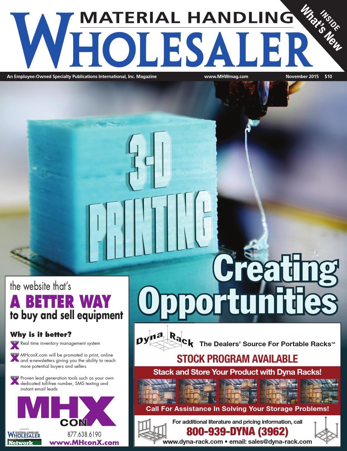 Material Handling Wholesaler November 2015 by Material Handling
