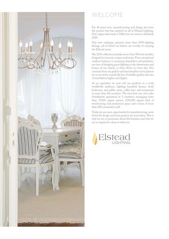 ARDENA 灯饰目录 · Elstead 2015-2016 册 1 第 2 页