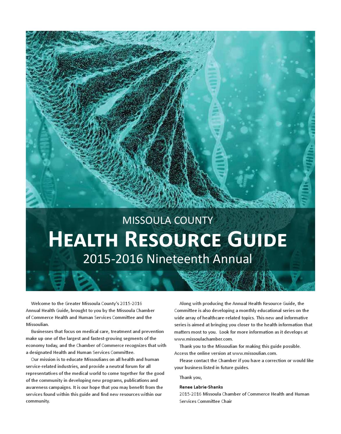 Health Resource Guide 2015 by Missoulian Issuu